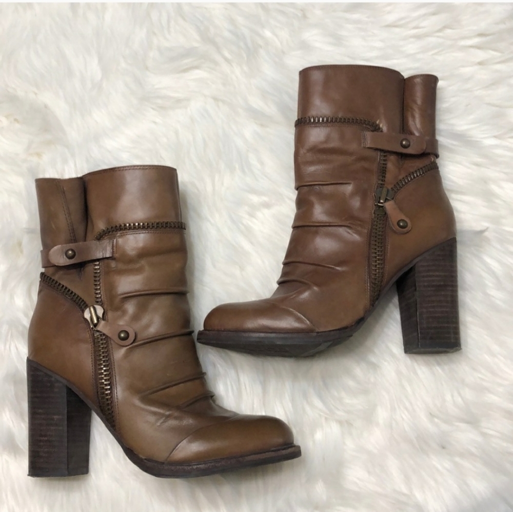 BCBGeneration heeled cognac booties size 7.5